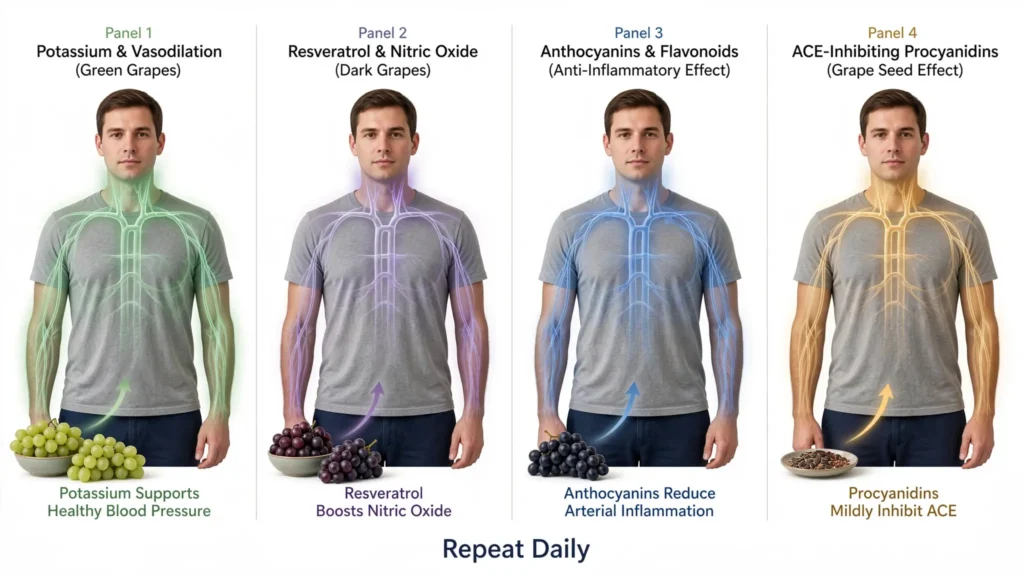 Grape compounds supporting healthy blood pressure mechanisms Image