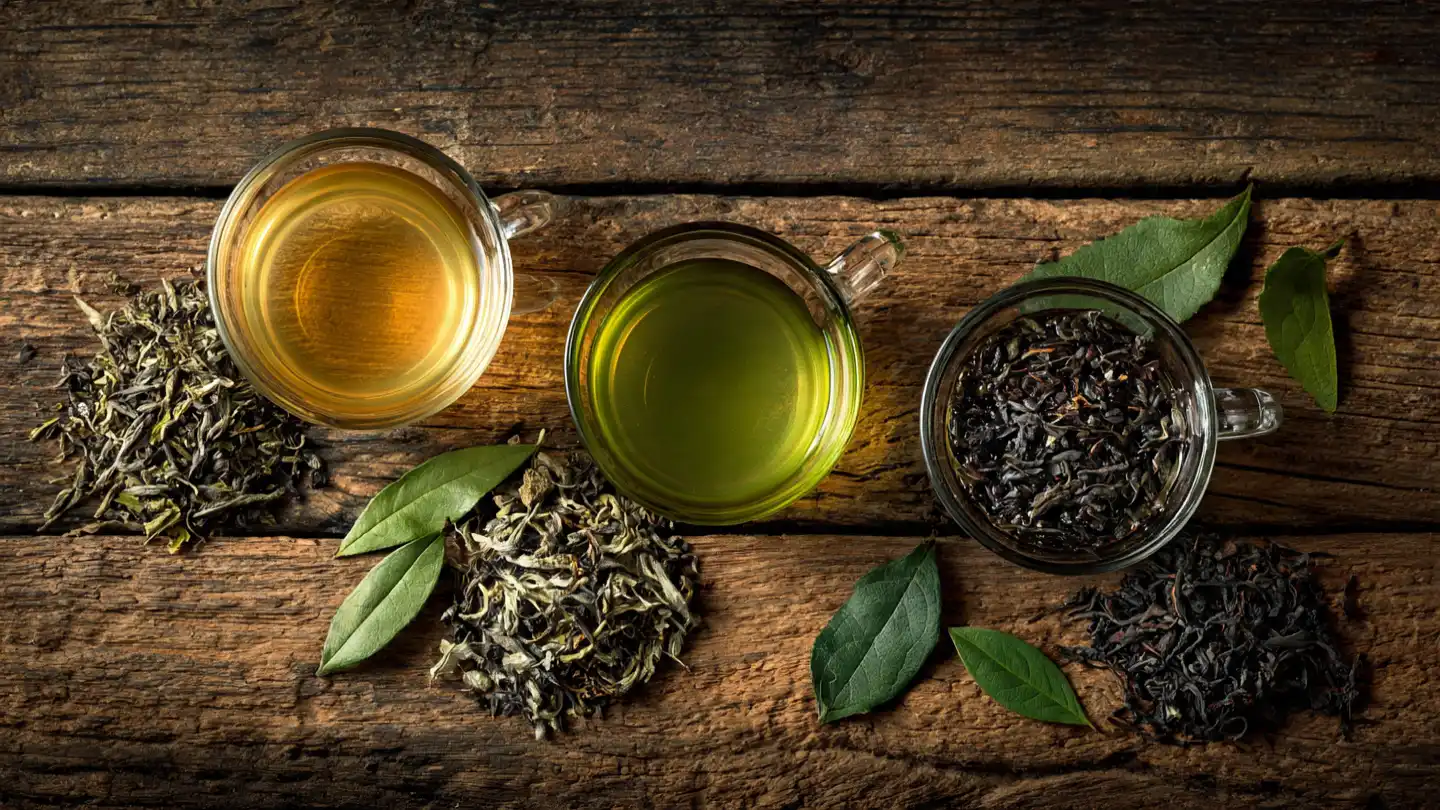White Tea vs Black Tea vs Green Tea Image