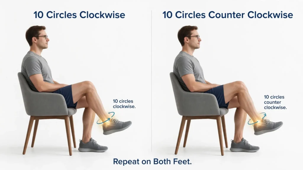 Ankle Circles Between Meetings For Plantar Fasciitis Image