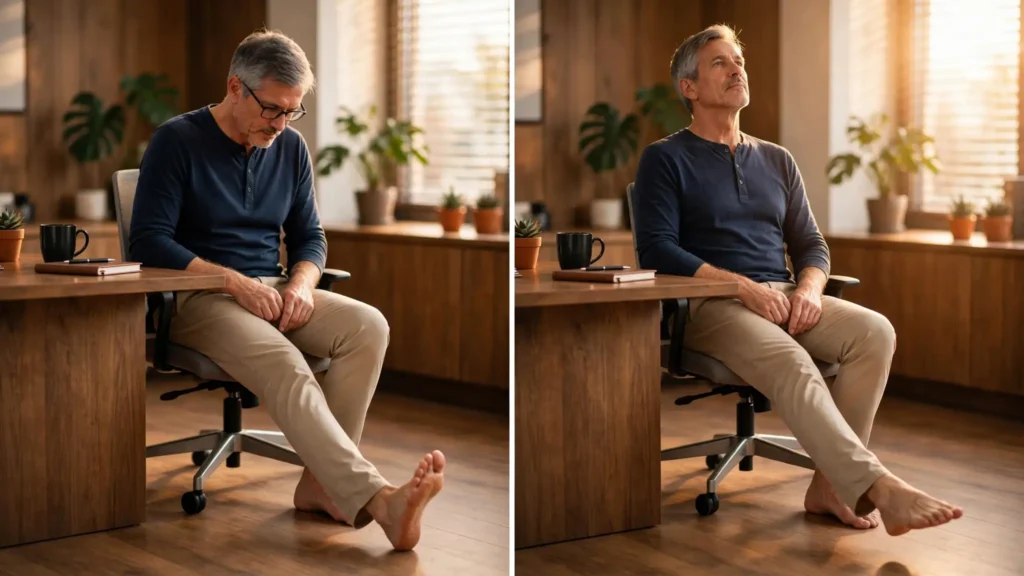 Nerve Glide (Seated Sciatic Flossing) Image
