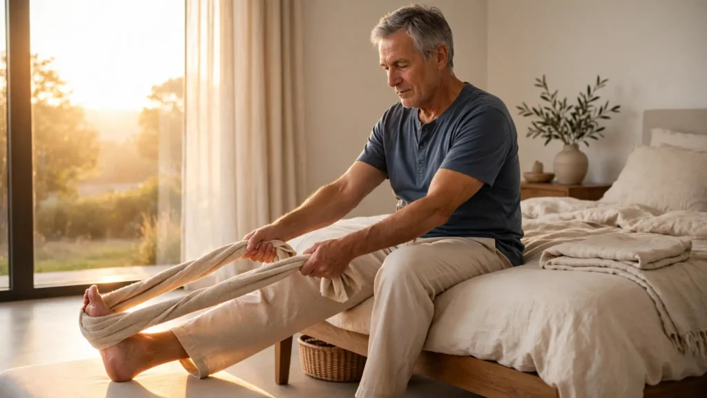 Seated Towel Stretch  Image