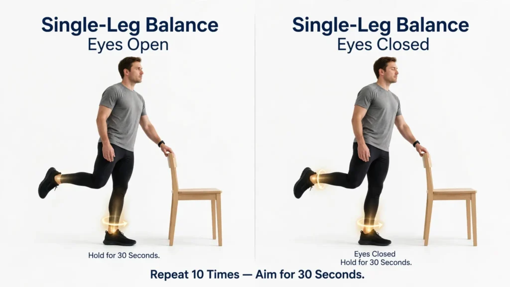 Single Leg Balance With Eyes Closed Exercise Image