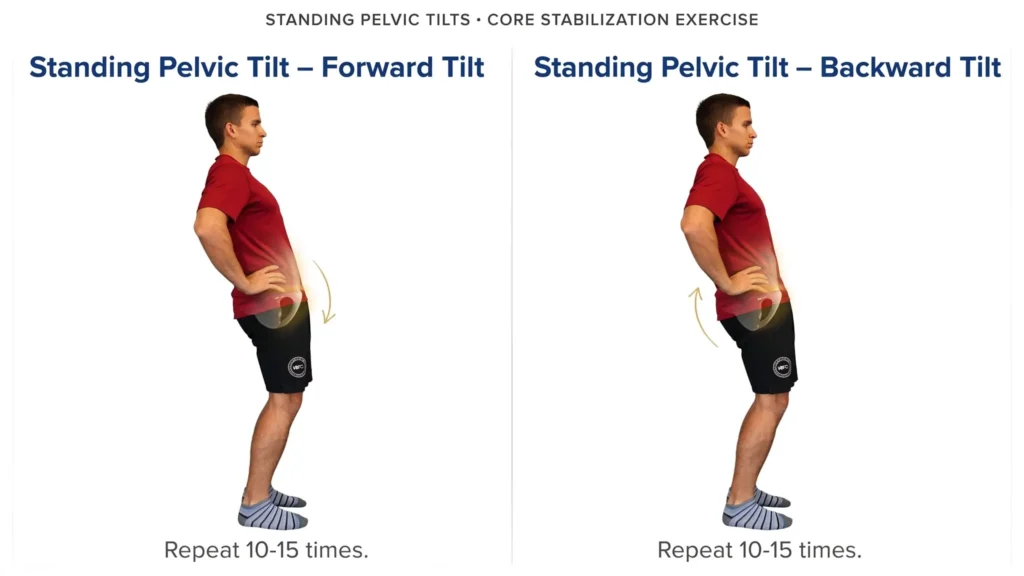 Standing Pelvic Tilts exercise  Image