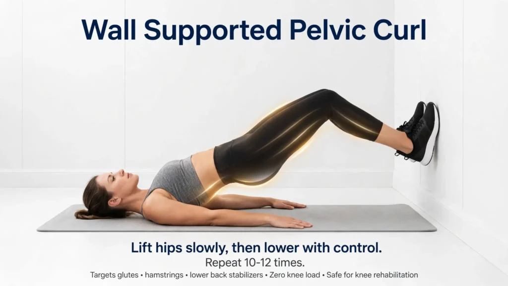 Wall Supported Pelvic Curl Image 