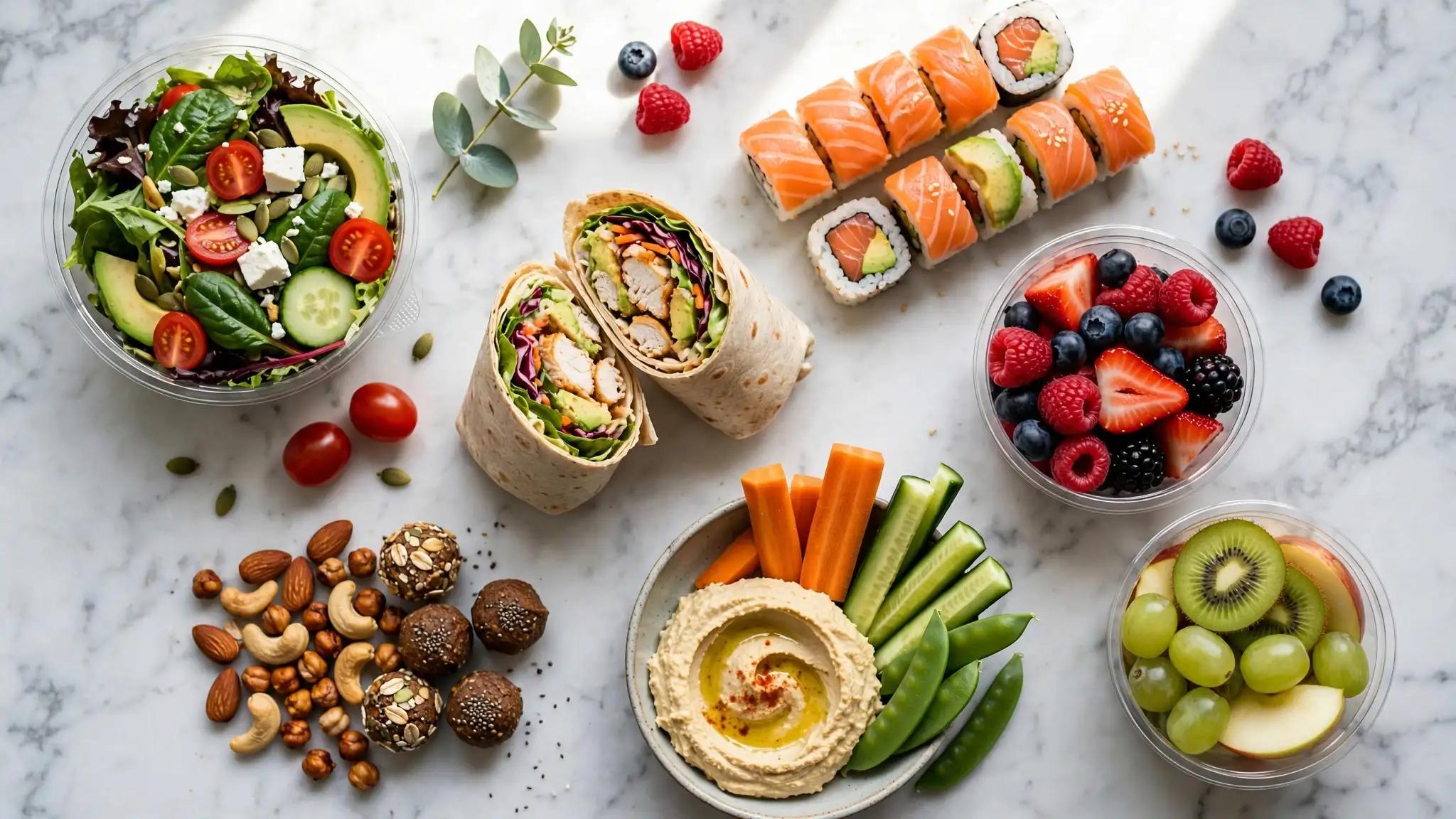 Healthy Supermarket Lunch Without Cooking UK Image