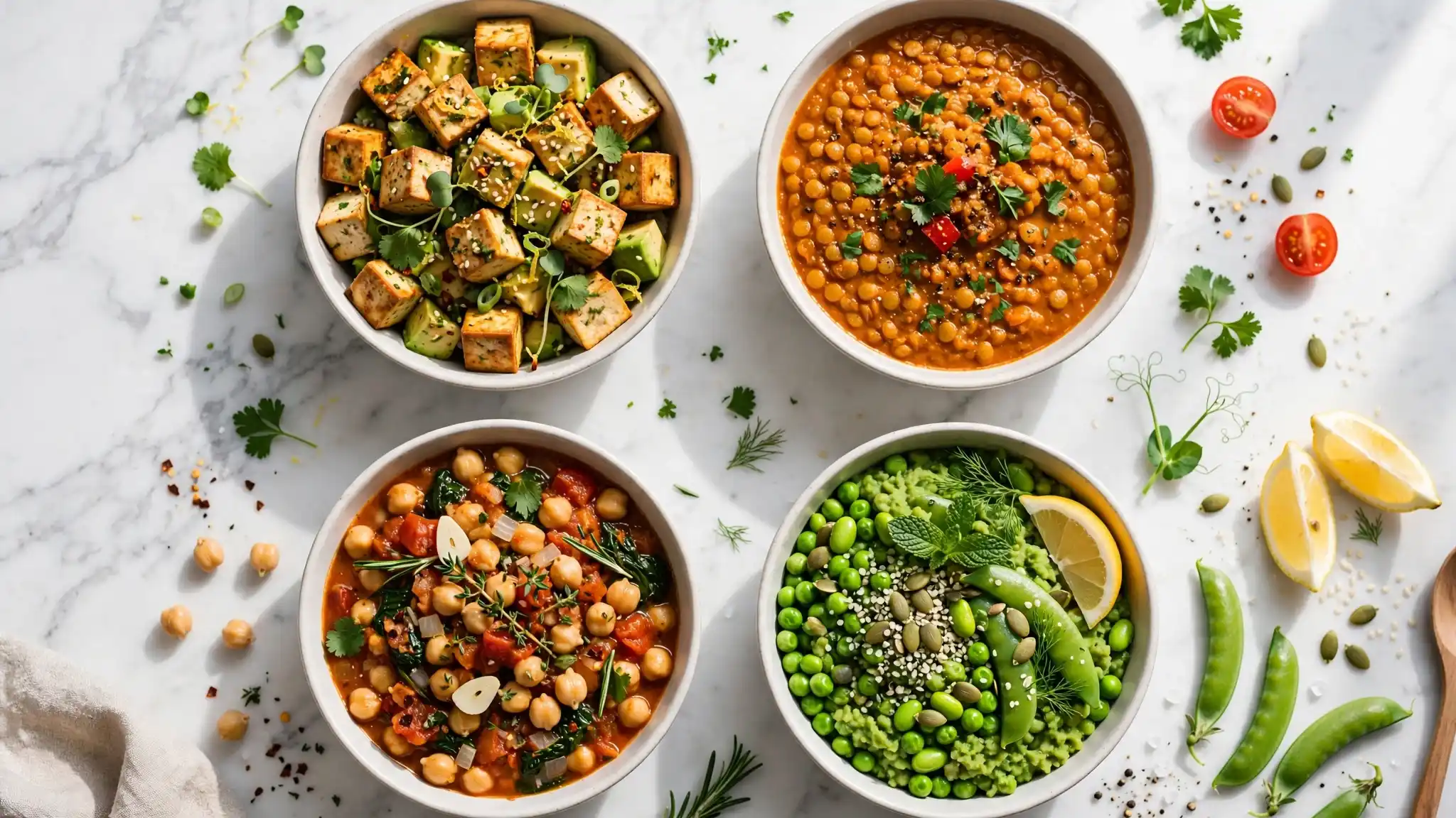 High Protein Vegan Ready Meals UK Image