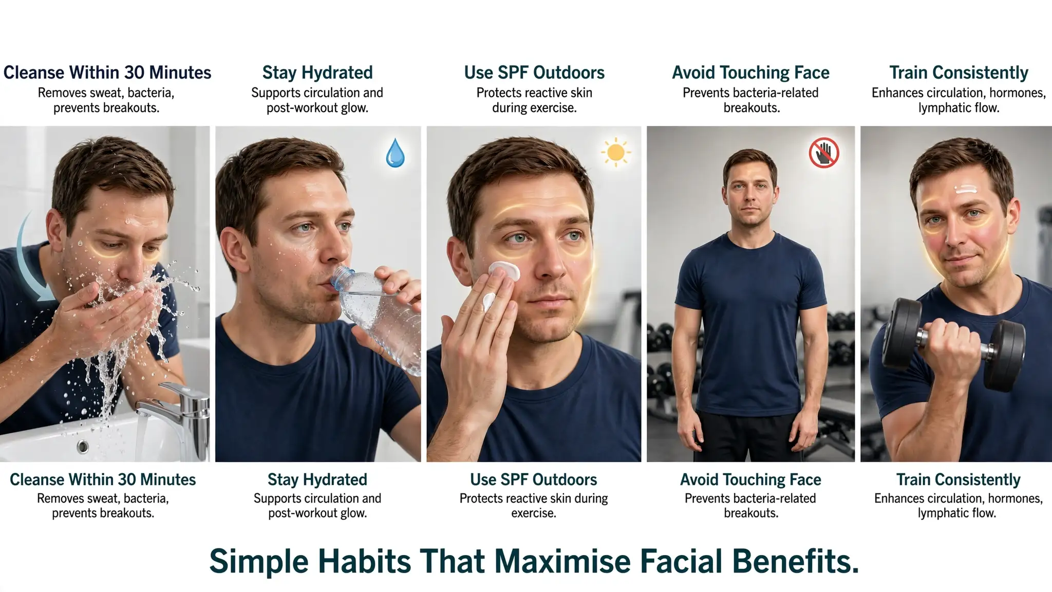Simple habits that improve facial skin health Image