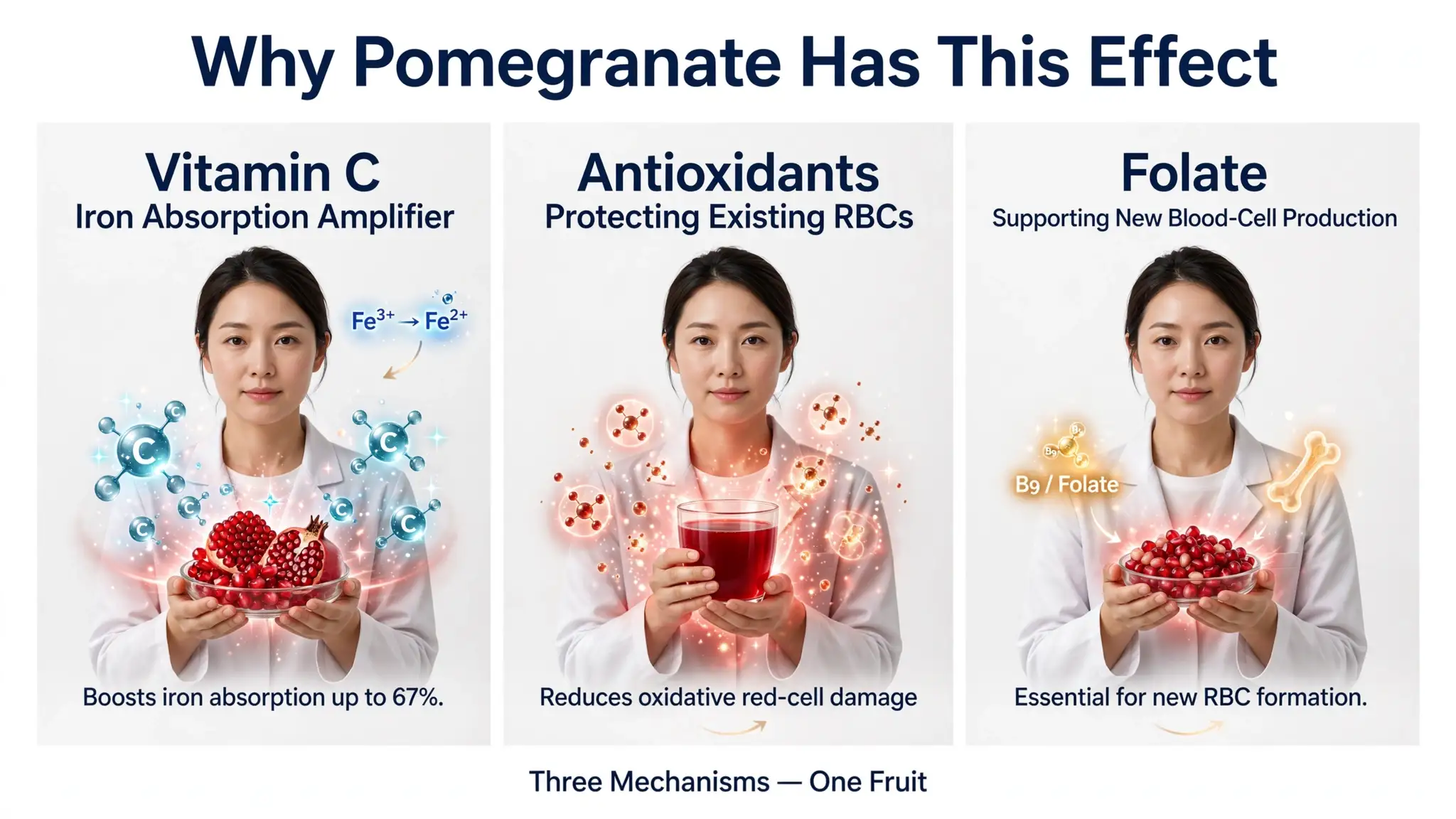 Vitamin C, antioxidants, folate explained visually Image